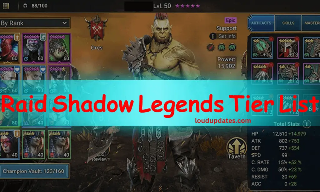 Raid Shadow Legends Tier List And Champion Ranking